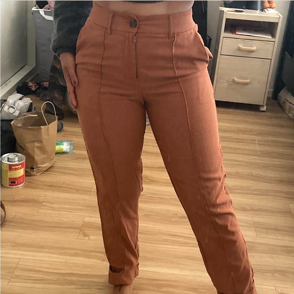 a new day Women's Rust High-Waisted Pants